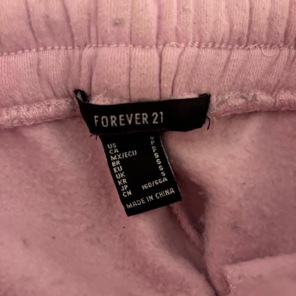 Forever 21 Women’s Pink High Waisted Jogger Sweatpants - Picture 3 of 3